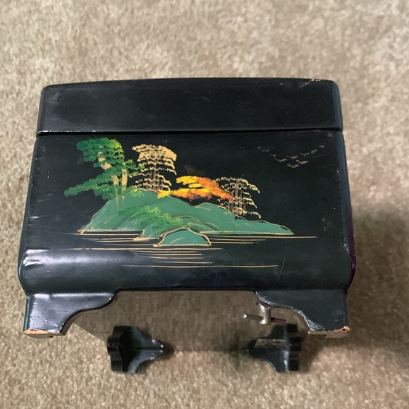 Vintage Far East Swan Japan Oriental Musical Jewel Box - Picture 9 of 16